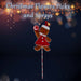 Christmas Ginger Bread Woman Pick 68cm x 22cm Red X 1