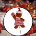Christmas Ginger Bread Woman Pick 68cm x 22cm Red X 1