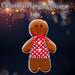 Christmas Ginger Bread Woman Hanging Decoration 20cm x 13cm Red X 1
