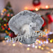 Christmas Velvet Turkey Decoration 13cm x 16cm Grey X 1
