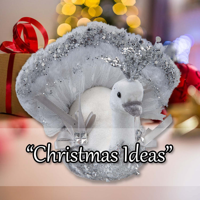 Christmas Velvet Turkey Decoration 13cm x 16cm Grey X 1