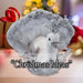 Christmas Velvet Turkey Decoration 13cm x 16cm Grey X 1