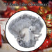 Christmas Velvet Turkey Decoration 13cm x 16cm Grey X 1