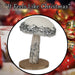 Christmas Velvet Mushroom Decoration 13cm x 9cm Silver X 1