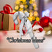 Christmas Velvet Candy Cane Decoration 41cm x 14cm Silver X 1