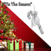 Christmas Velvet Candy Cane Decoration 41cm x 14cm Silver X 1