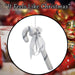 Christmas Velvet Candy Cane Decoration 41cm x 14cm Silver X 1