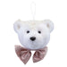 Christmas Flocking Bear Hanging Decoration 13cm x 14cm White X 1