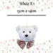 Christmas Flocking Bear Hanging Decoration 13cm x 14cm White X 1