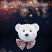 Christmas Flocking Bear Hanging Decoration 13cm x 14cm White X 1