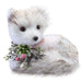 Christmas Flocking Fox Decoration 14cm x 17cm White X 1