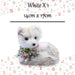 Christmas Flocking Fox Decoration 14cm x 17cm White X 1