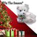 Christmas Flocking Fox Decoration 14cm x 17cm White X 1