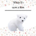 Christmas Sitting Bear Decoration 12cm x 8cm White X 1