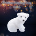 Christmas Sitting Bear Decoration 12cm x 8cm White X 1