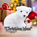Christmas Sitting Bear Decoration 12cm x 8cm White X 1