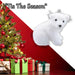 Christmas Sitting Bear Decoration 12cm x 8cm White X 1