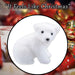 Christmas Sitting Bear Decoration 12cm x 8cm White X 1