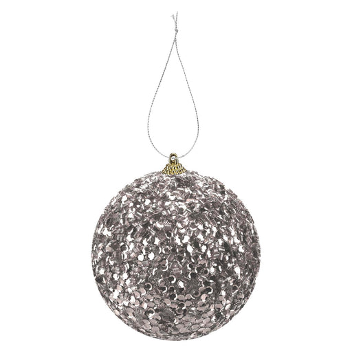 Christmas Hanging Ball Decoration 19cm x 10cm Silver X 1