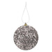 Christmas Hanging Ball Decoration 19cm x 10cm Silver X 1