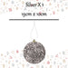 Christmas Hanging Ball Decoration 19cm x 10cm Silver X 1