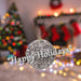 Christmas Hanging Ball Decoration 19cm x 10cm Silver X 1