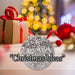 Christmas Hanging Ball Decoration 19cm x 10cm Silver X 1