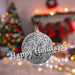 Christmas Hanging Ball Decoration 22cm x 8cm Silver X 1