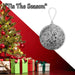 Christmas Hanging Ball Decoration 22cm x 8cm Silver X 1