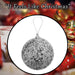 Christmas Hanging Ball Decoration 22cm x 8cm Silver X 1