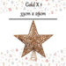 Christmas Star Tree Decoration 33cm x 29cm Gold X 1