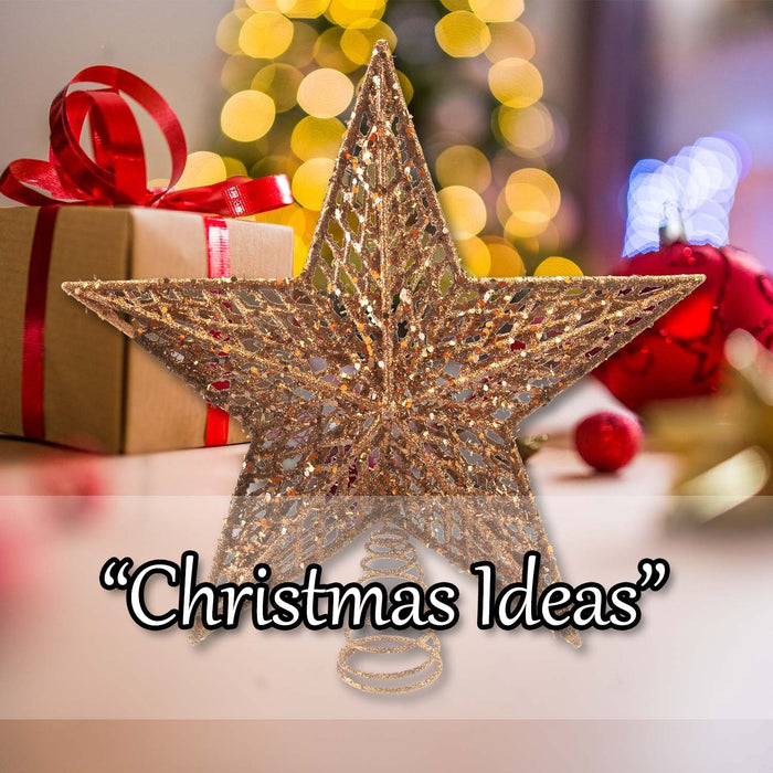 Christmas Star Tree Decoration 33cm x 29cm Gold X 1