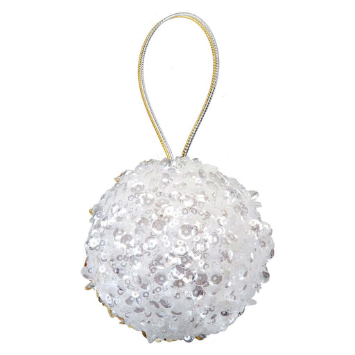 Christmas Hanging Ball Decoration 13cm x 8cm Gold X 1