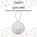 Christmas Hanging Ball Decoration 13cm x 8cm Gold X 1