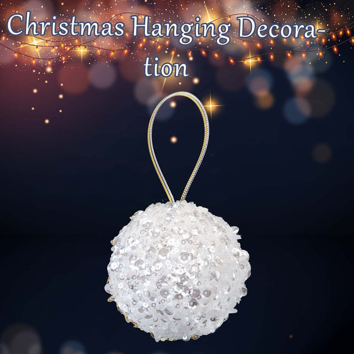Christmas Hanging Ball Decoration 13cm x 8cm Gold X 1