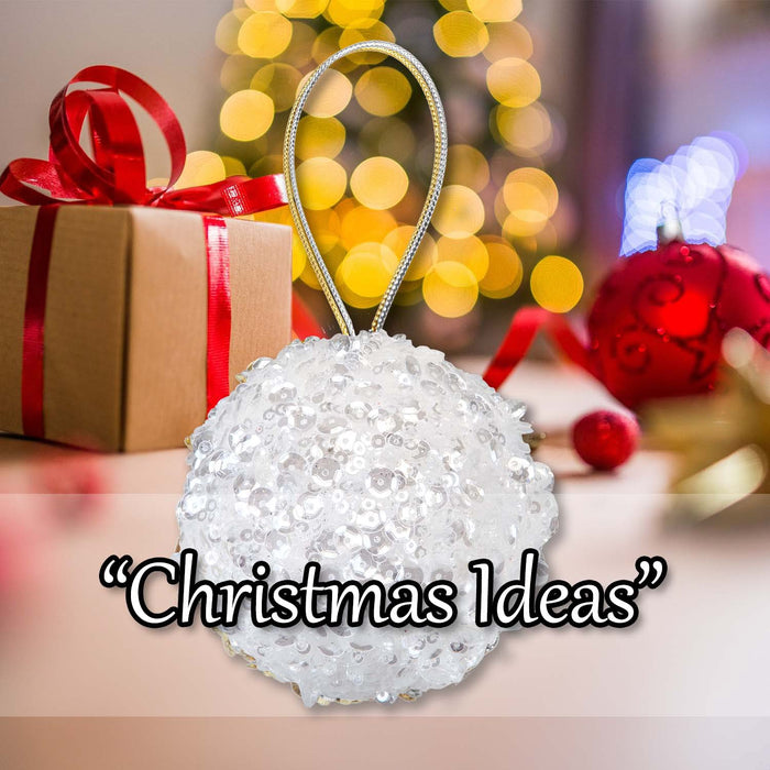 Christmas Hanging Ball Decoration 13cm x 8cm Gold X 1