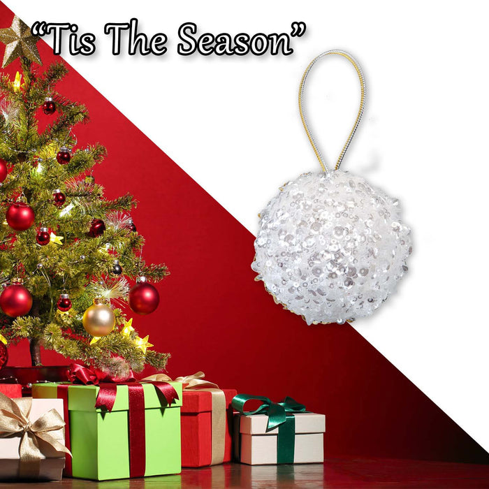 Christmas Hanging Ball Decoration 13cm x 8cm Gold X 1