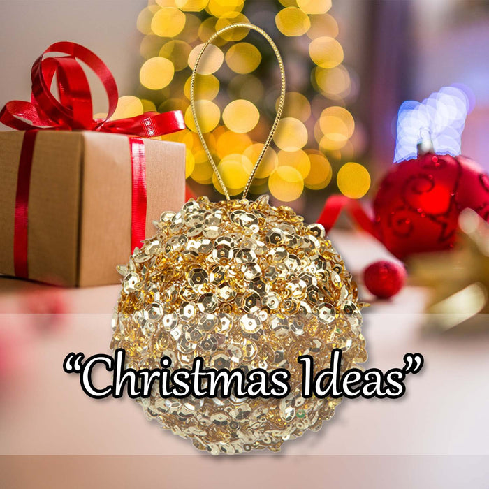Christmas Hanging Ball Decoration 20cm x 11cm Gold X 1