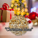 Christmas Hanging Ball Decoration 20cm x 11cm Gold X 1