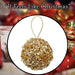 Christmas Hanging Ball Decoration 20cm x 11cm Gold X 1