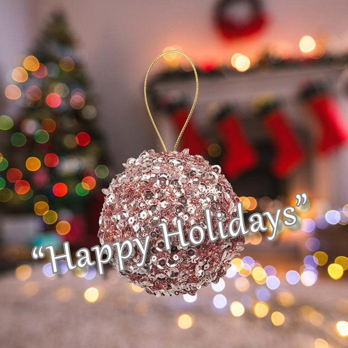 Christmas Hanging Ball Decoration 20cm x 11cm Pink X 1