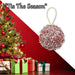 Christmas Hanging Ball Decoration 20cm x 11cm Pink X 1