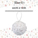 Christmas Hanging Ball Decoration 20cm x 11cm Silver X 1