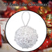 Christmas Hanging Ball Decoration 20cm x 11cm Silver X 1