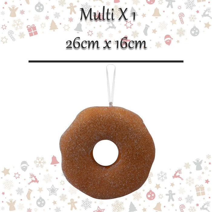 Christmas Doughnut Hanging Decoration 26cm x 16cm Multi X 1