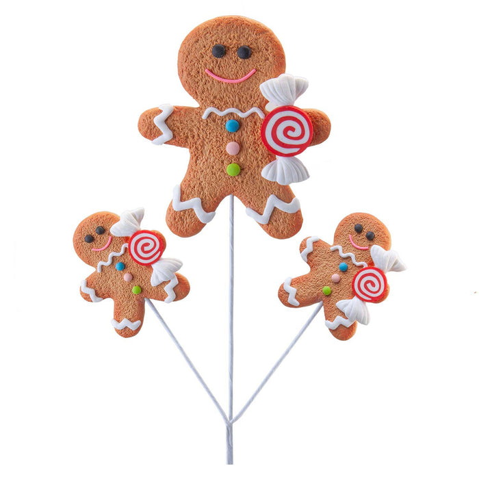 Christmas Gingerbread Man Spray 65cm x 20cm Brown X 1