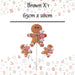 Christmas Gingerbread Man Spray 65cm x 20cm Brown X 1