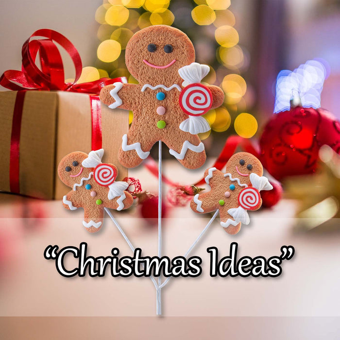 Christmas Gingerbread Man Spray 65cm x 20cm Brown X 1