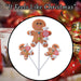 Christmas Gingerbread Man Spray 65cm x 20cm Brown X 1
