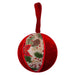 Christmas Hanging Ball Decoration 21cm x 13cm Red X 1